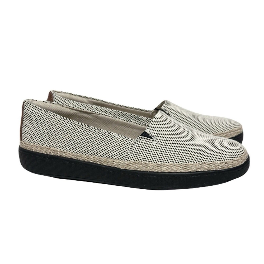 NEW Trotters Womens Size 7.5 WIDE Checkerboard Accent Espadrille Slip On Shoes - Picture 2 of 9